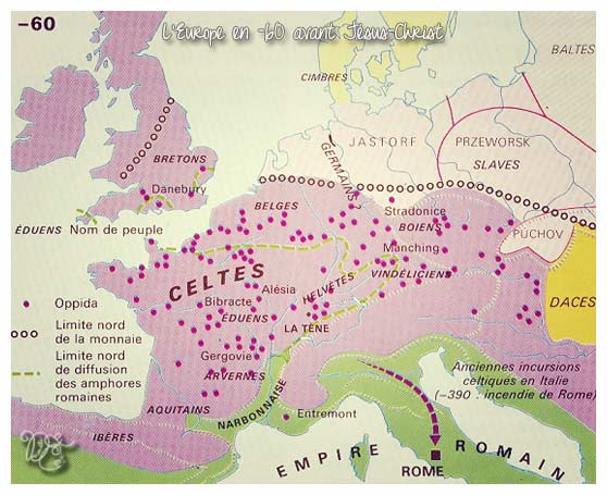 L'Europe en -60 avant J.-C.